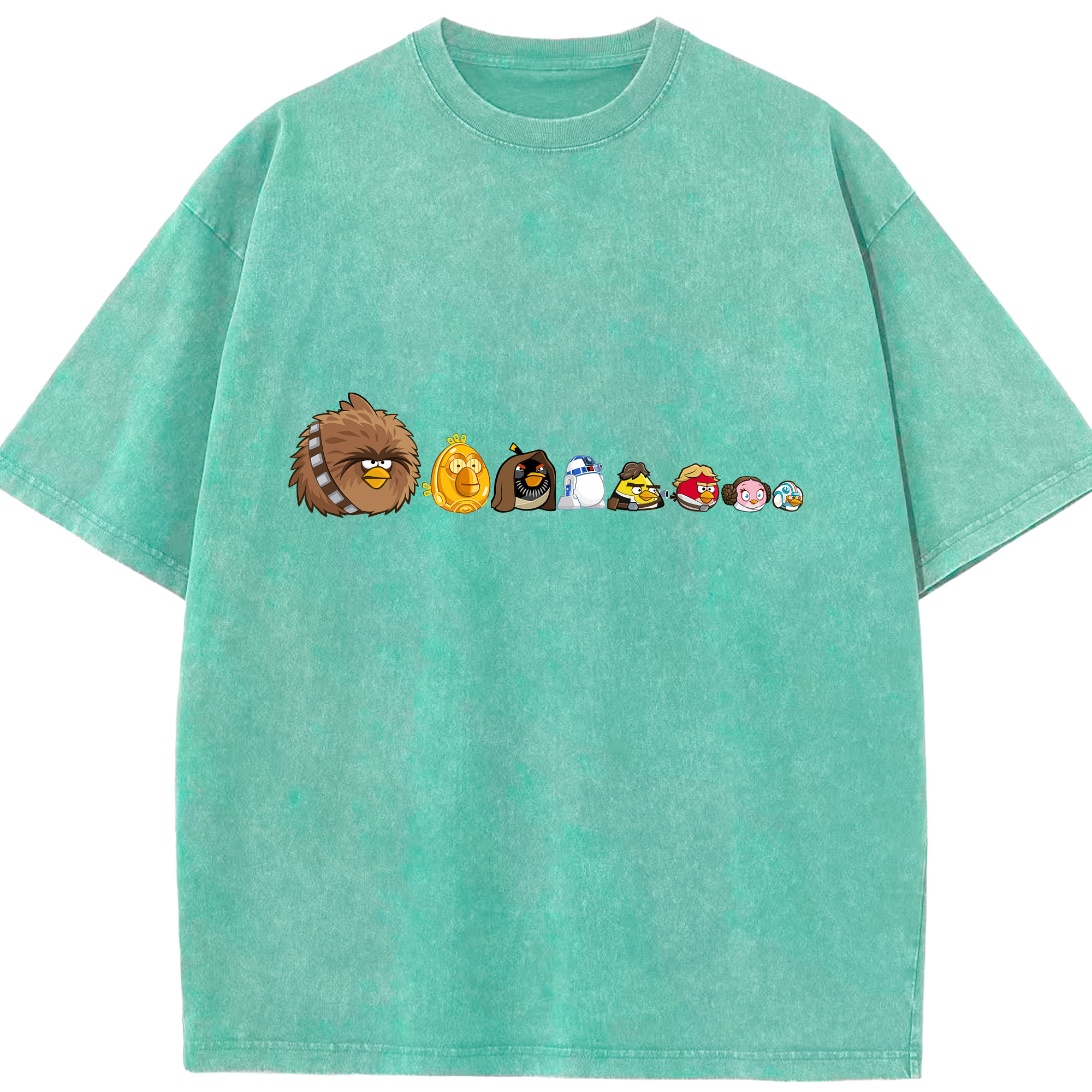 （画像用） Angry Birds アングリーバード 綿100% ヴィンテージ風 半袖Tシャツ（フロントプリント）